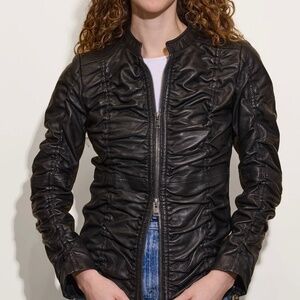 Mauritius Naemie RF Black Leather Jacket